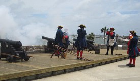 Castillo Cannon Firing from Gun Deck