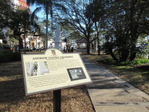 Plaza de la Constiticuion, park, in St. Augustine, FL.