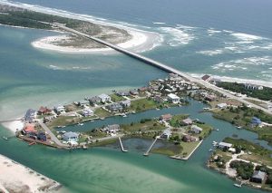 Aerial view of Matanzas Inlet